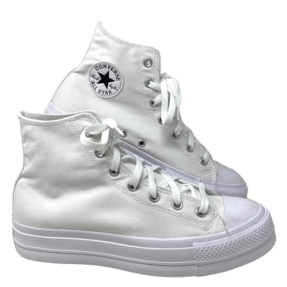 Converse Shoes - Converse Ctas Lift Platform White For Women Canvas Shoes High Custom 173149CWWWW